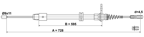 Tirette à câble, frein de stationnement | ATE