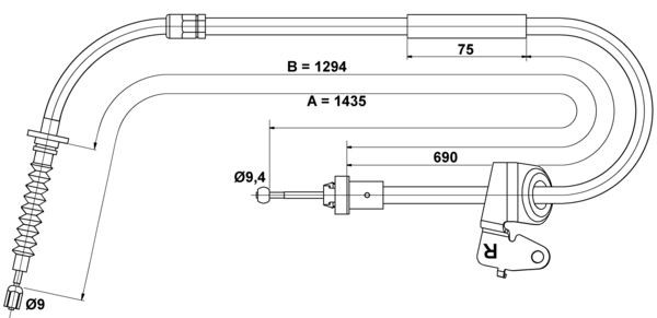 Tirette à câble, frein de stationnement | ATE
