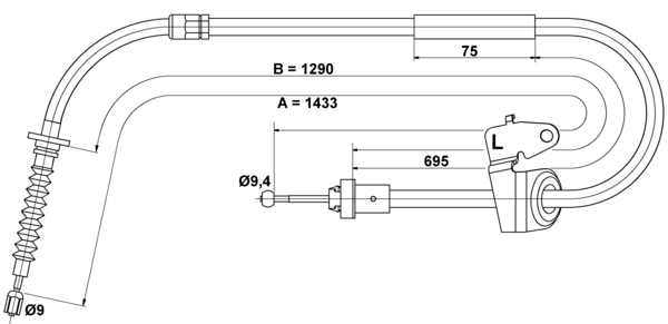 Tirette à câble, frein de stationnement | ATE