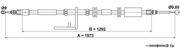 Tirette à câble, frein de stationnement | ATE