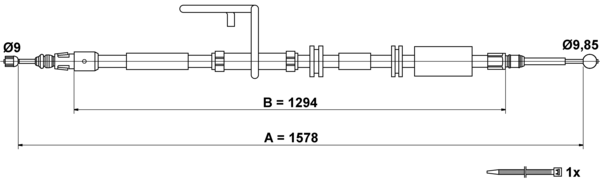 Tirette à câble, frein de stationnement | ATE