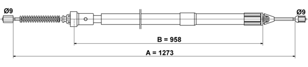 Tirette à câble, frein de stationnement | ATE