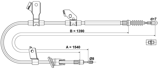 Tirette à câble, frein de stationnement | ATE