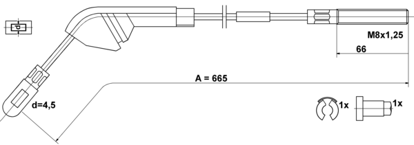 Tirette à câble, frein de stationnement | ATE