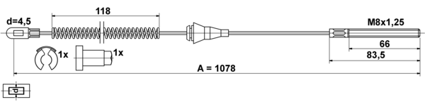 Tirette à câble, frein de stationnement | ATE