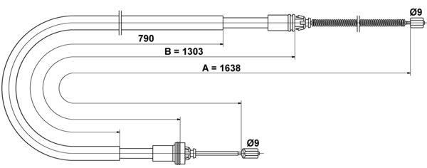 Tirette à câble, frein de stationnement | ATE