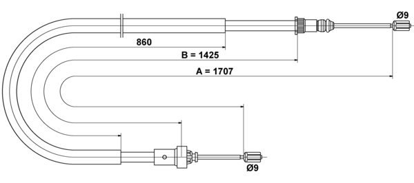 Tirette à câble, frein de stationnement | ATE