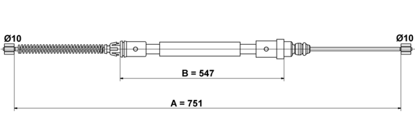 Tirette à câble, frein de stationnement | ATE