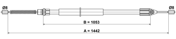 Tirette à câble, frein de stationnement | ATE