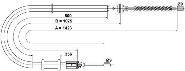 Tirette à câble, frein de stationnement | ATE