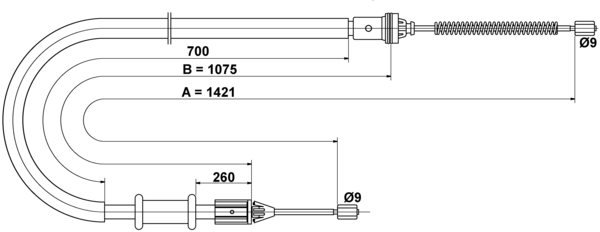 Tirette à câble, frein de stationnement | ATE