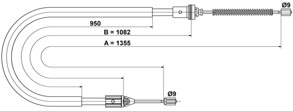 Tirette à câble, frein de stationnement | ATE