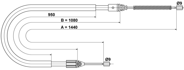 Tirette à câble, frein de stationnement | ATE