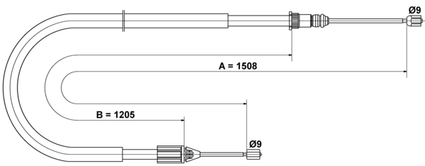 Tirette à câble, frein de stationnement | ATE