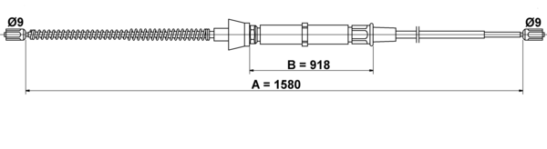 Tirette à câble, frein de stationnement | ATE