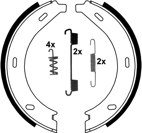 Jeu de mâchoires de frein, frein de stationnement | ATE