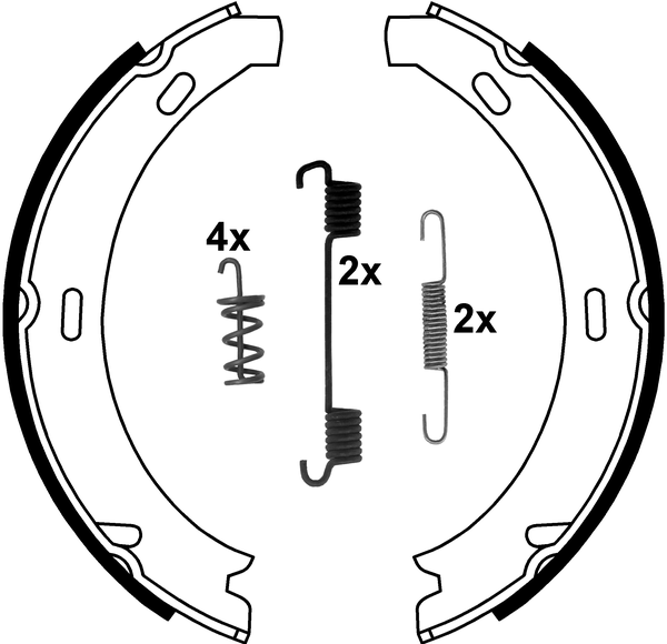 Jeu de mâchoires de frein, frein de stationnement | ATE