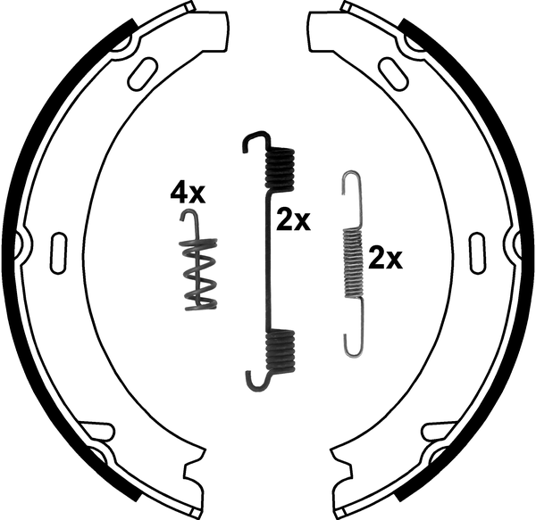 Jeu de mâchoires de frein, frein de stationnement | ATE