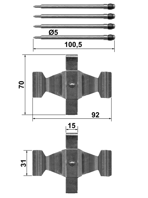 Kit d'accessoires, plaquette de frein à disque | ATE