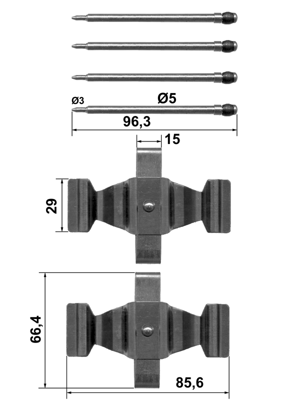 Kit d'accessoires, plaquette de frein à disque | ATE