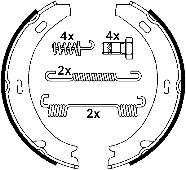 Jeu de mâchoires de frein, frein de stationnement | ATE