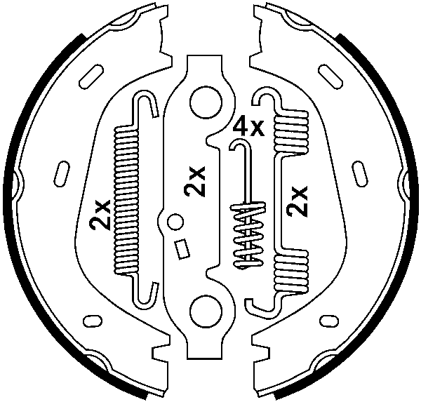 Jeu de mâchoires de frein, frein de stationnement | ATE