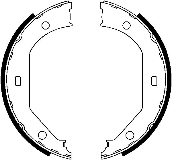 Jeu de mâchoires de frein, frein de stationnement | ATE