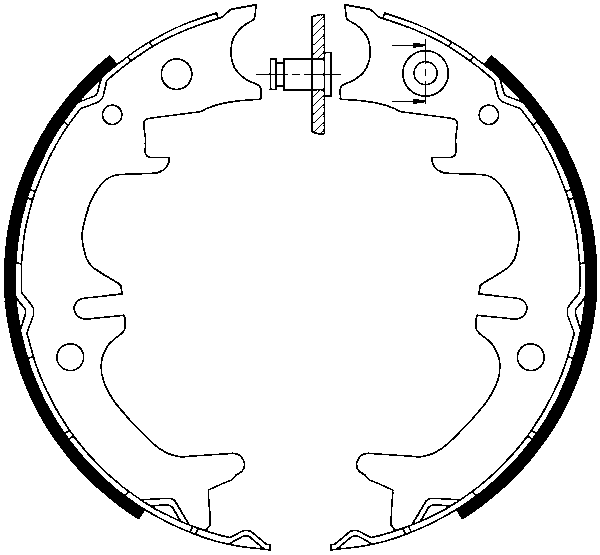Jeu de mâchoires de frein, frein de stationnement | ATE