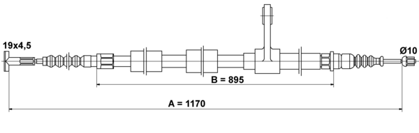 Tirette à câble, frein de stationnement | ATE