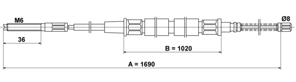 Tirette à câble, frein de stationnement | ATE