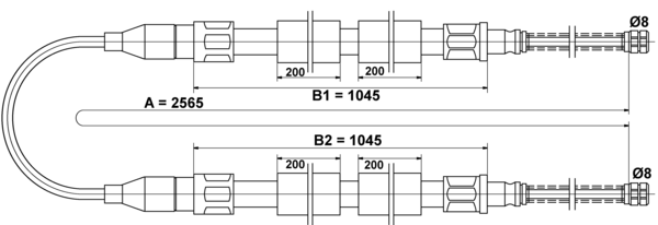 Tirette à câble, frein de stationnement | ATE