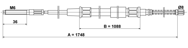 Tirette à câble, frein de stationnement | ATE
