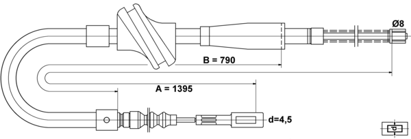Tirette à câble, frein de stationnement | ATE