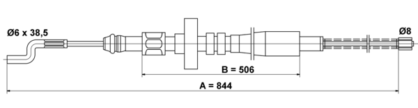 Tirette à câble, frein de stationnement | ATE