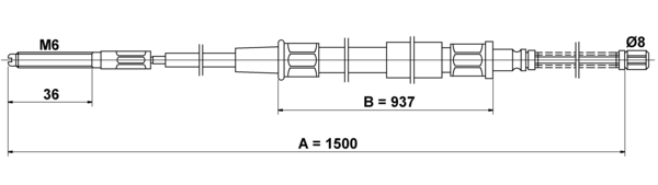 Tirette à câble, frein de stationnement | ATE