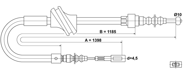 Tirette à câble, frein de stationnement | ATE