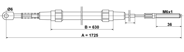 Tirette à câble, frein de stationnement | ATE
