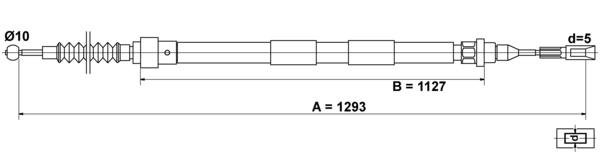 Tirette à câble, frein de stationnement | ATE