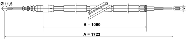 Tirette à câble, frein de stationnement | ATE