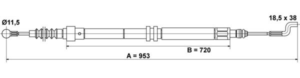 Tirette à câble, frein de stationnement | ATE