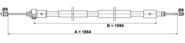 Tirette à câble, frein de stationnement | ATE