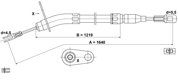 Tirette à câble, frein de stationnement | ATE
