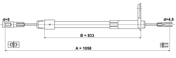 Tirette à câble, frein de stationnement | ATE