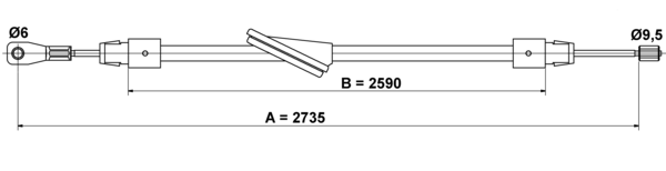 Tirette à câble, frein de stationnement | ATE