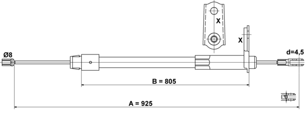 Tirette à câble, frein de stationnement | ATE