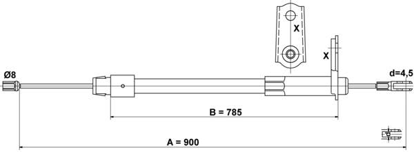 Tirette à câble, frein de stationnement | ATE