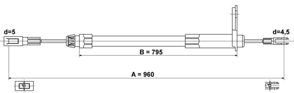 Tirette à câble, frein de stationnement | ATE