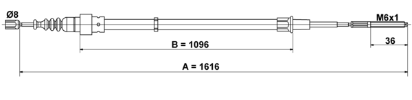 Tirette à câble, frein de stationnement | ATE