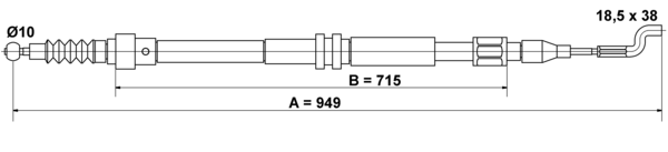 Tirette à câble, frein de stationnement | ATE