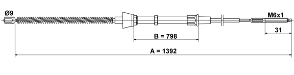 Tirette à câble, frein de stationnement | ATE